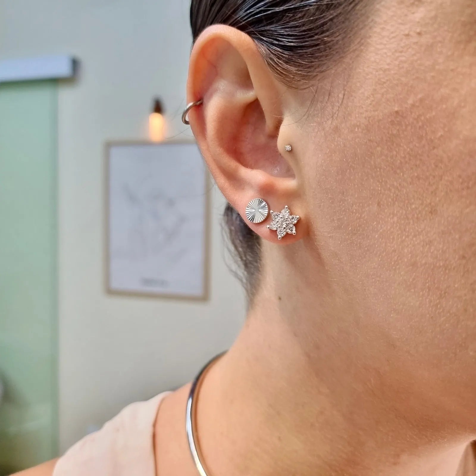 Piercing Argola Segmentada Titânio