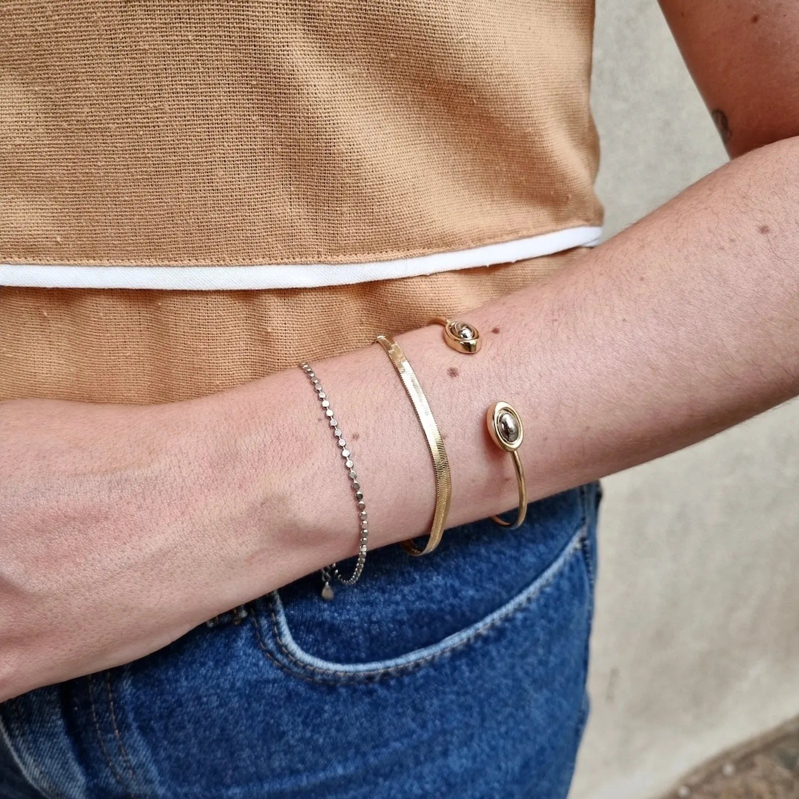 Bracelete Regulável Minimalista Mix de banhos