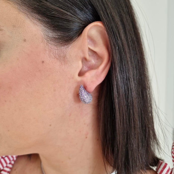 Brinco Gota Ametista