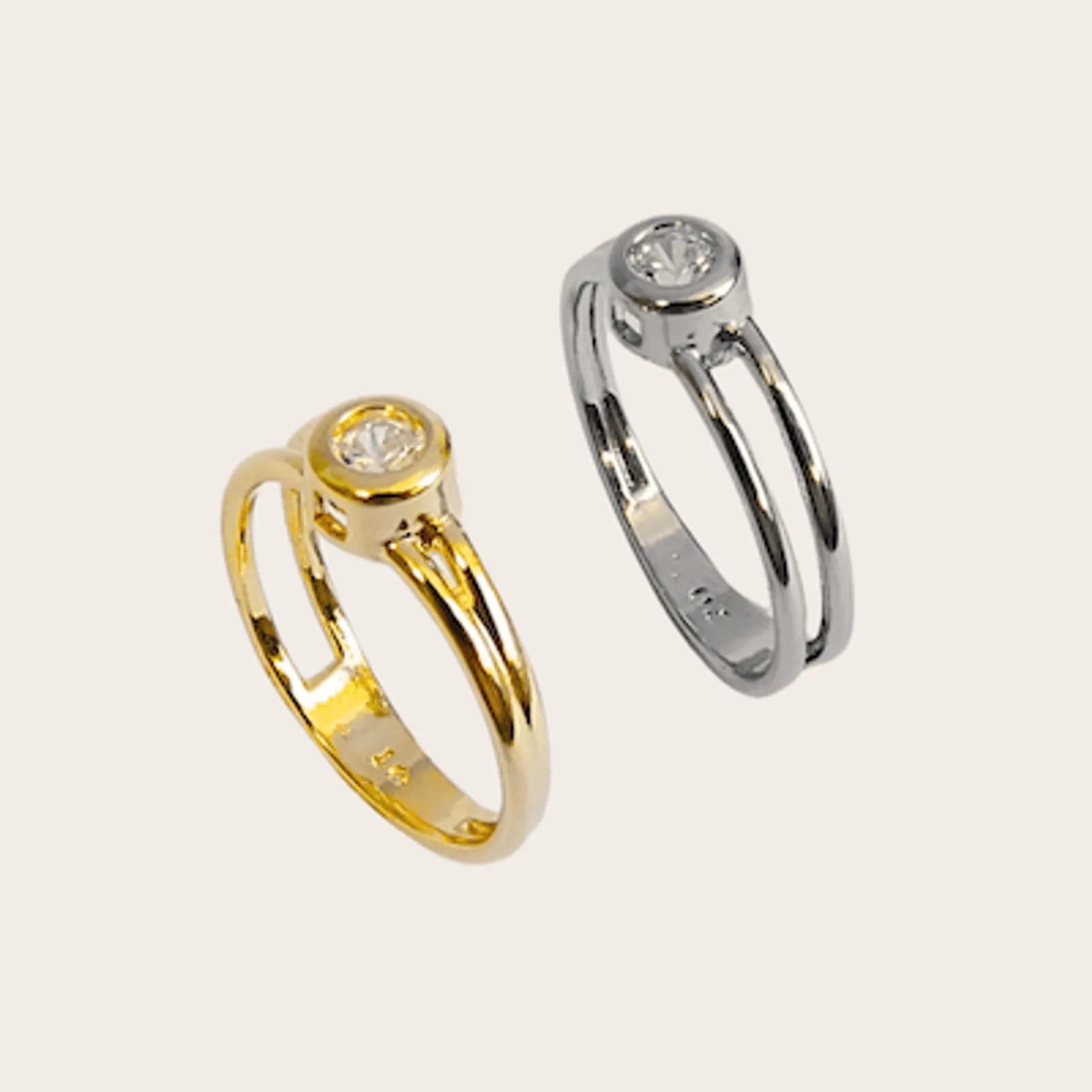 Anel Solitário Redondo