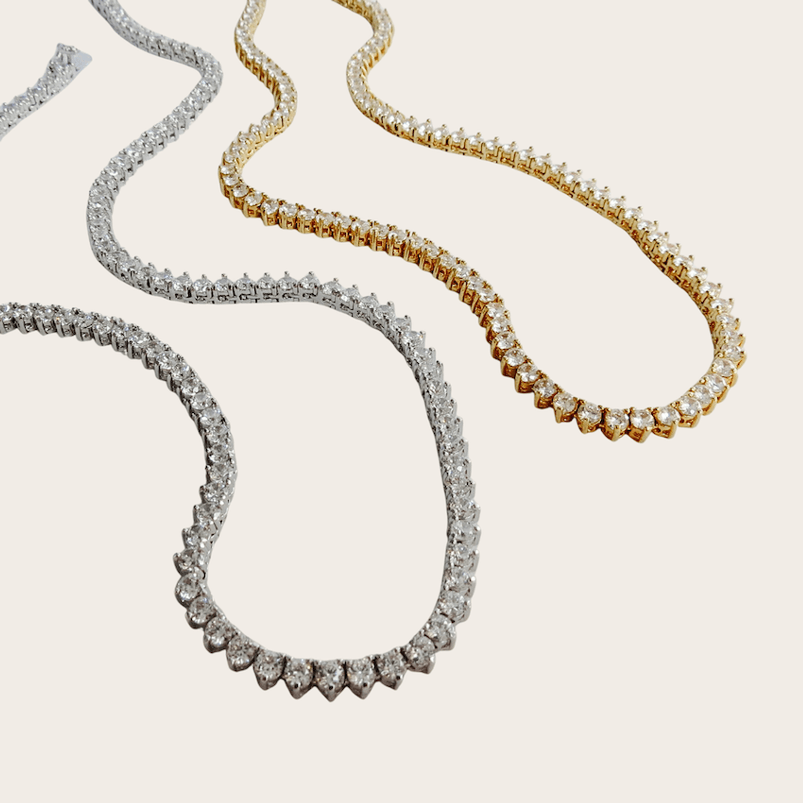 Colar Riviera Três Pontas 45 cm