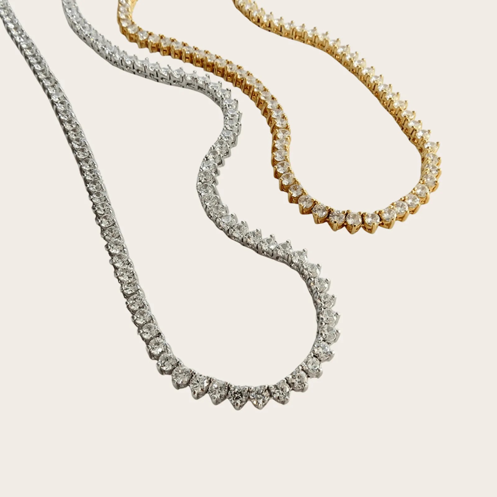 Colar Riviera Três Pontas 40 cm