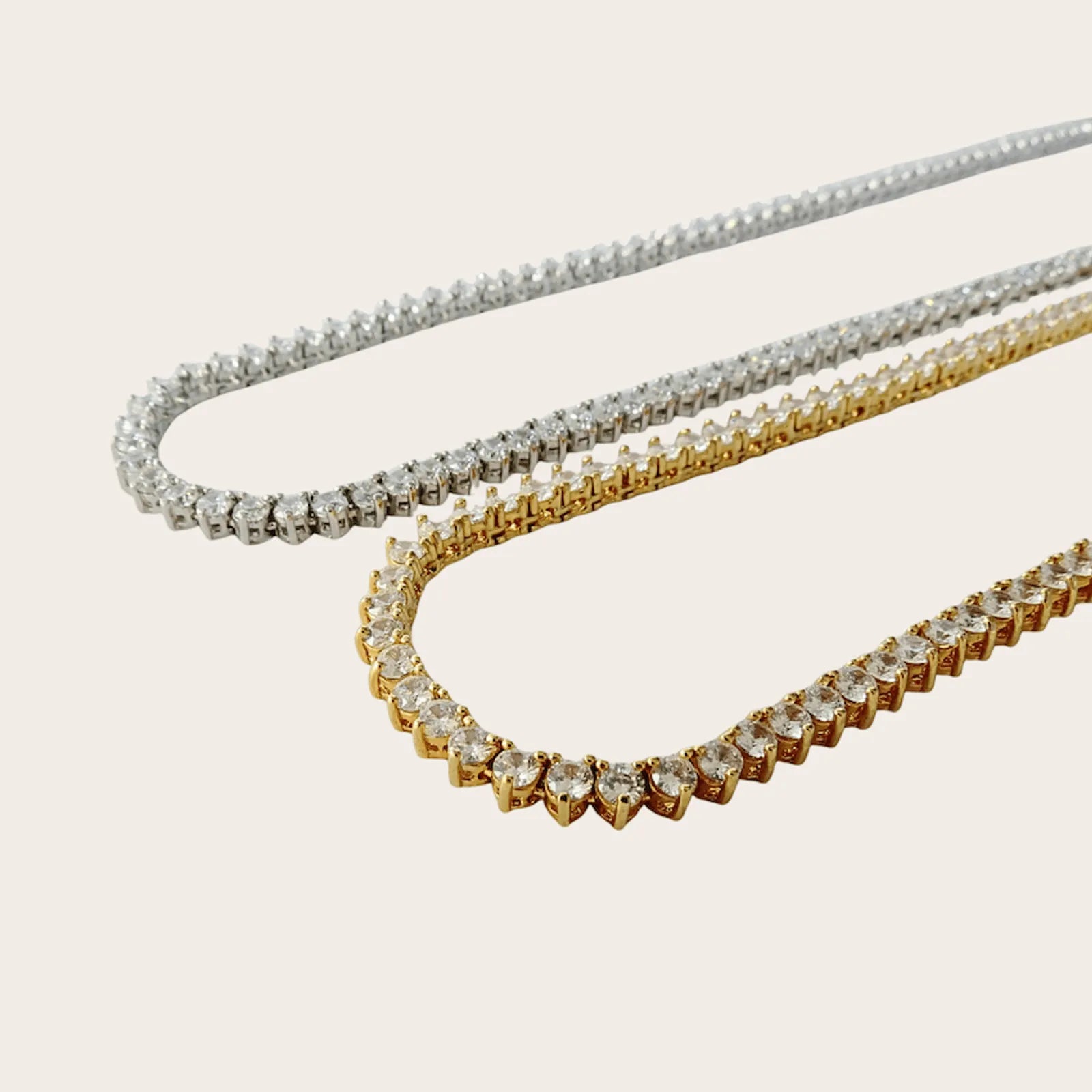 Colar Riviera Três Pontas 40 cm