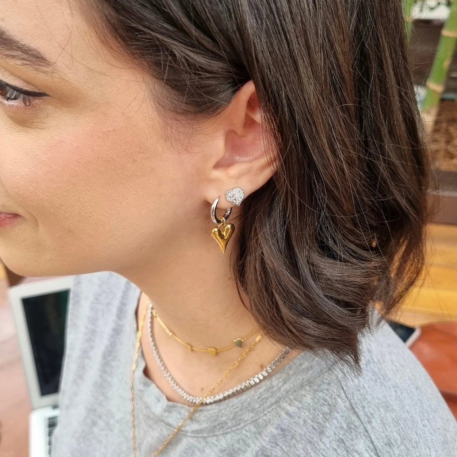 Brinco Coração Princess