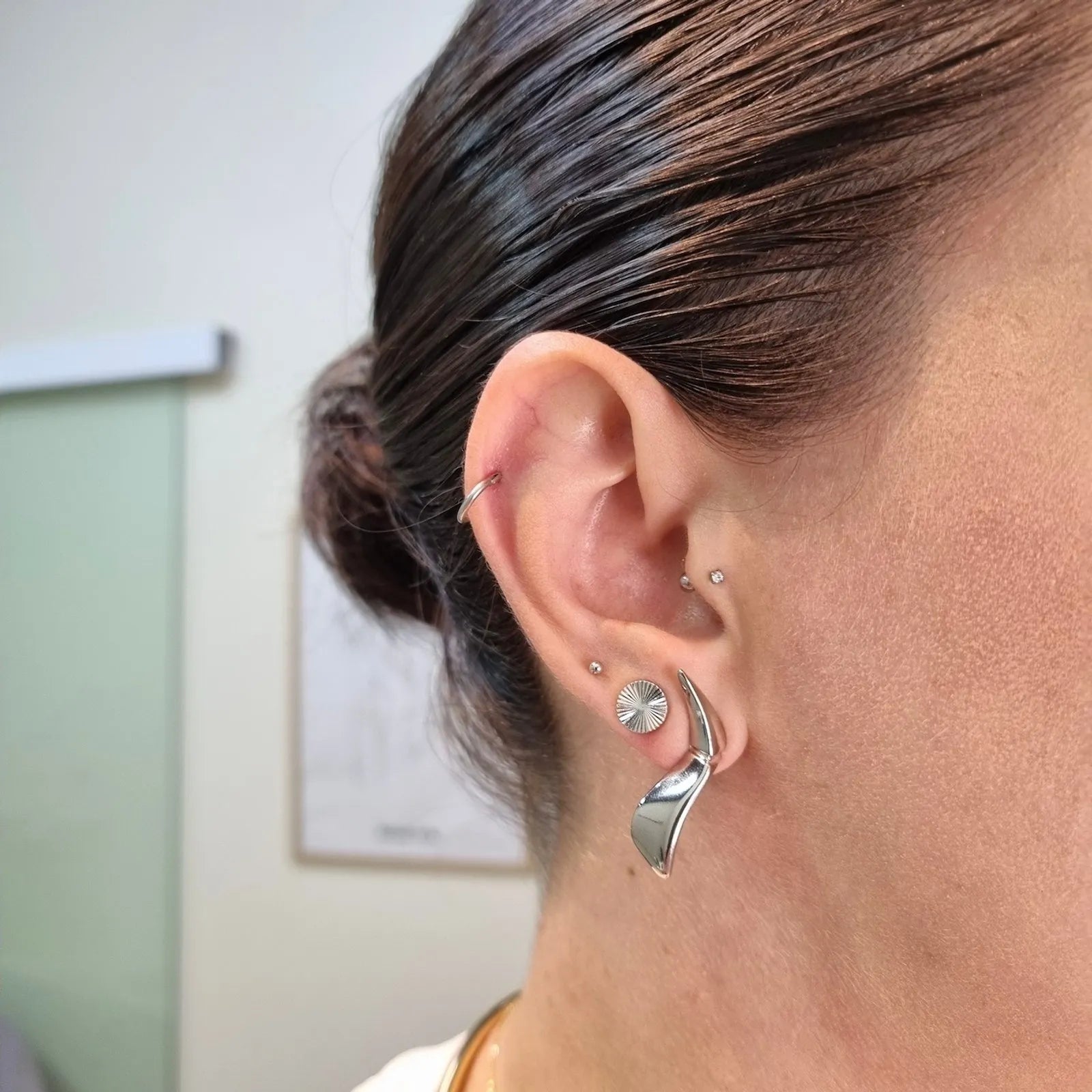 Piercing Argola Segmentada Titânio