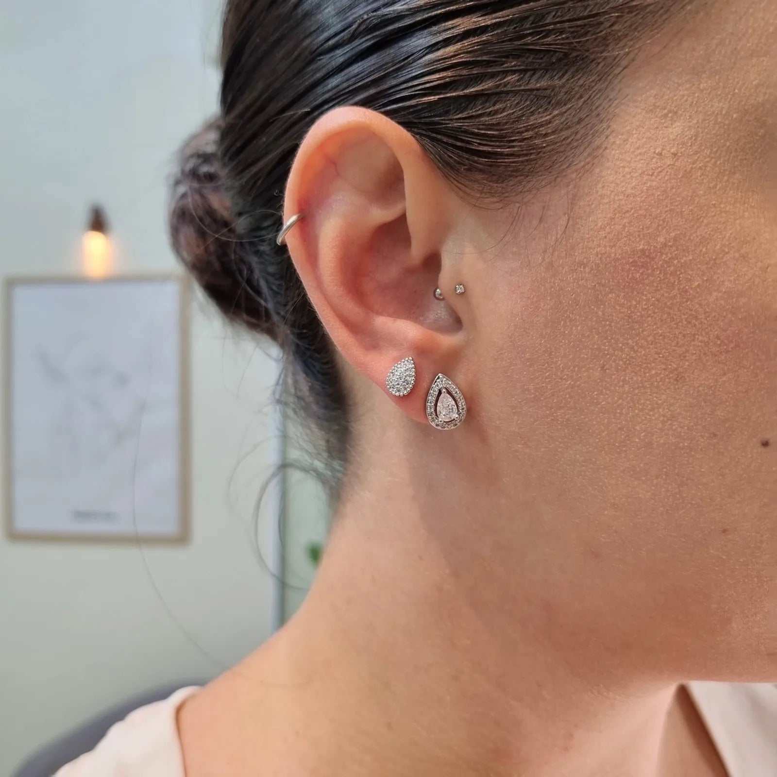 Brinco Gota Cravejado