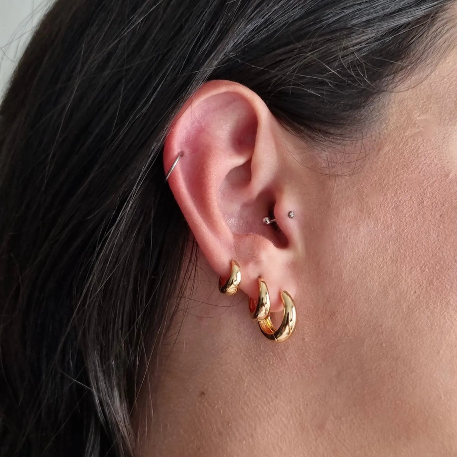 Piercing Argola Segmentada Titânio