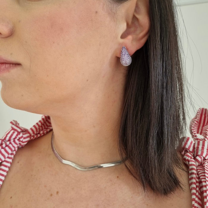 Brinco Gota Ametista