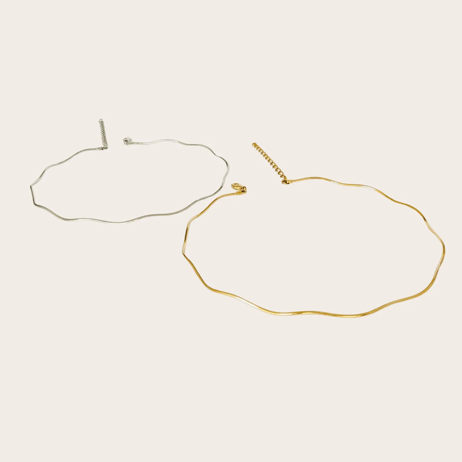 Colar Choker Aro Fino Ondas
