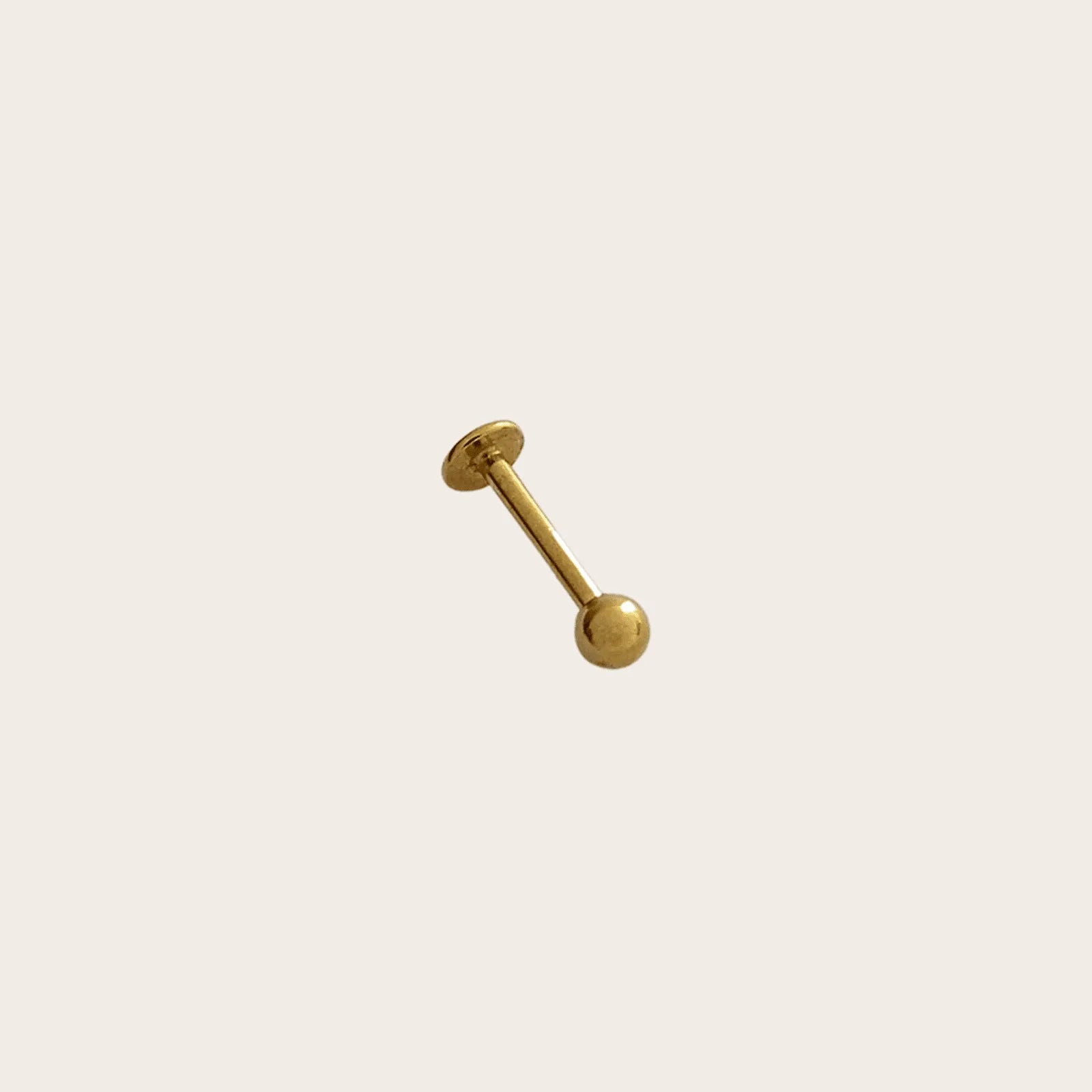 Piercing Bolinha Labret Ouro